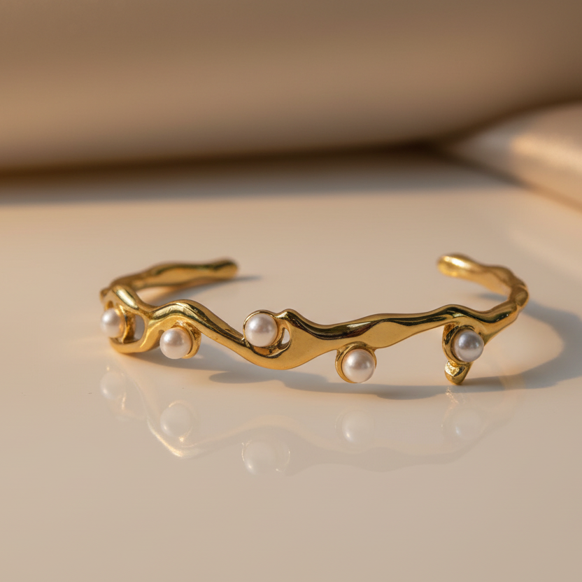 Pearl Wave Cuff