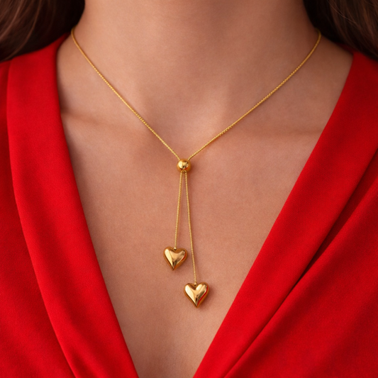 Eternal Heart Lariat Necklace