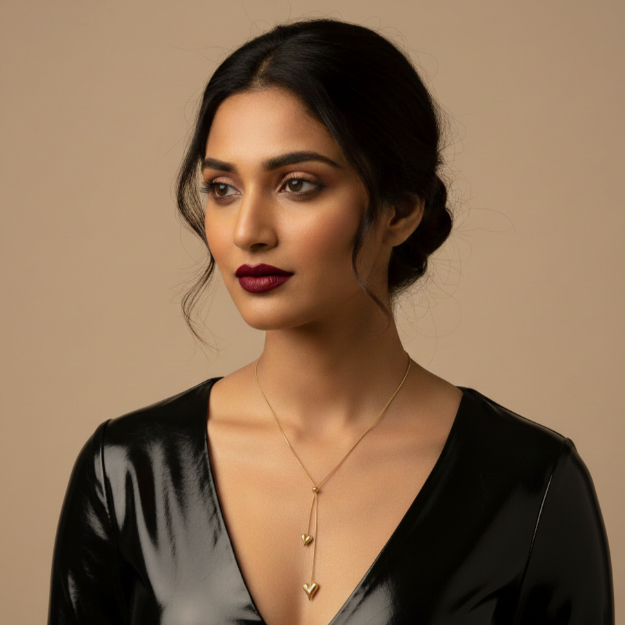 Eternal Heart Lariat Necklace