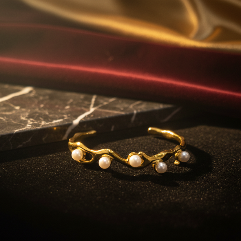 Pearl Wave Cuff