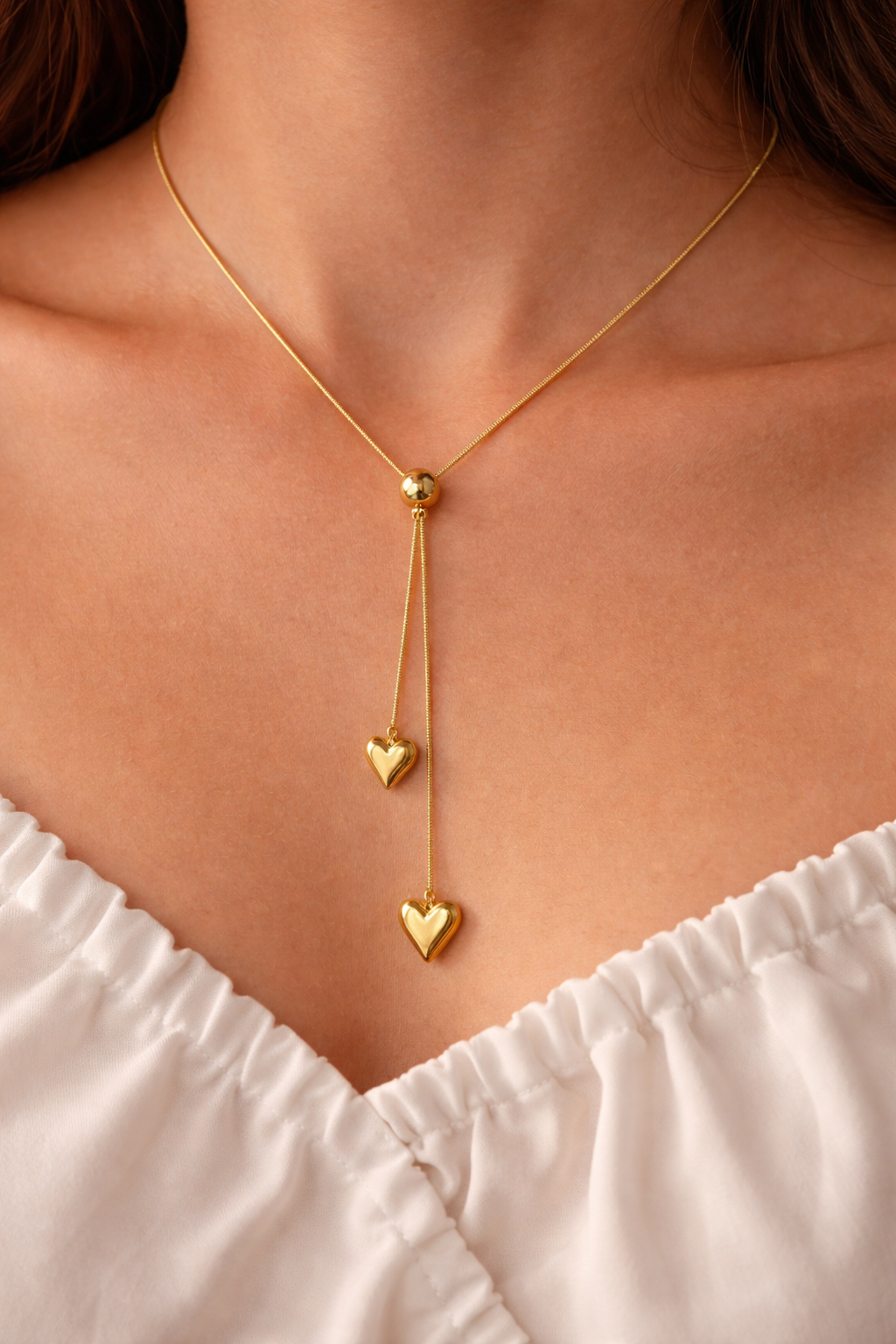 Eternal Heart Lariat Necklace