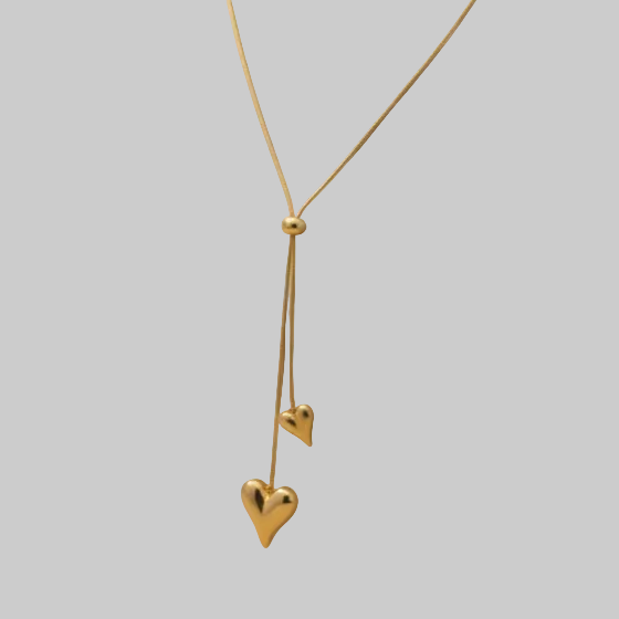 Eternal Heart Lariat Necklace